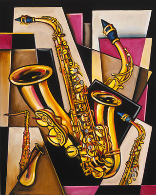 Five Saxophones